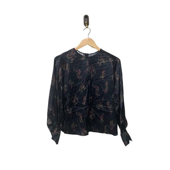 Vince Wisteria‎ Popover Silk Blouse Size Small New with Tags - Picture 3 of 4